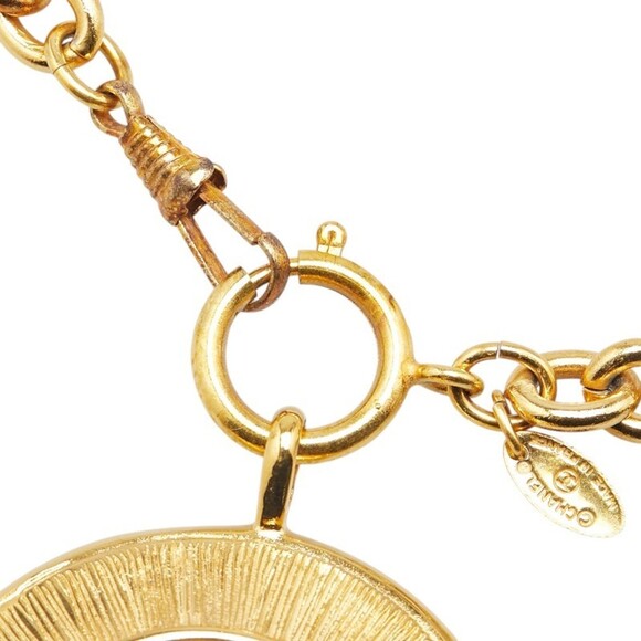 CHANEL Gold Logo Necklace - Picture 4 of 9
